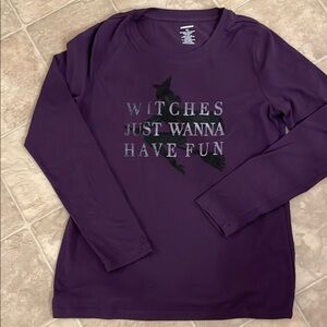 Purple Long Sleeve Halloween Shirt